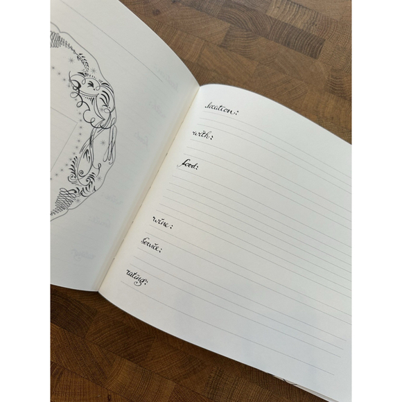 Anthropologie Journal Book "Food & Friends - a diary of dining out" Hardcover - Picture 2 of 4